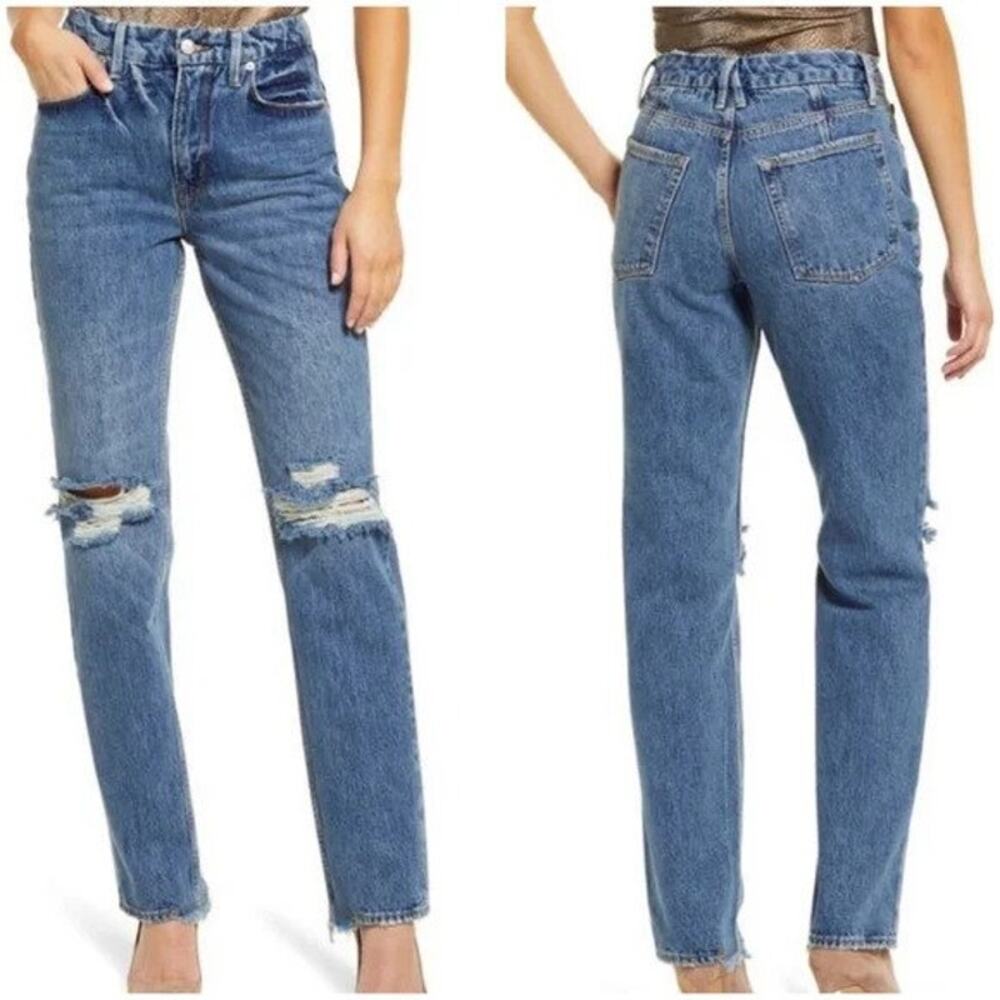 Good American Good '90s Slim Jean in Indigo061 Sz 2/26 NEW